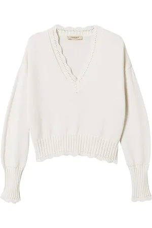 Twin-Set Pullover mit Wellensaum