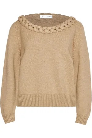 Oscar de la Renta Pullover mit geflochtenem Ausschnitt