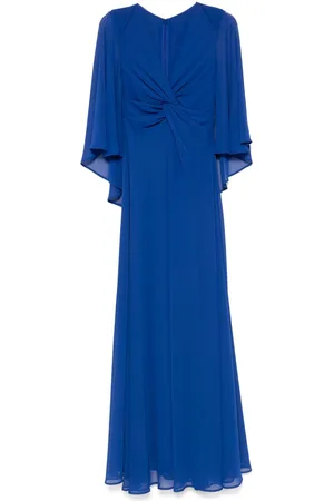 TALBOT RUNHOF Cape-Abendkleid mit Knotendetail