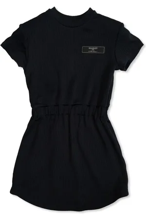 Balmain Kleid mit Logo-Patch