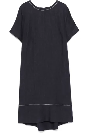 PESERICO SIGN Midikleid mit Slub-Struktur
