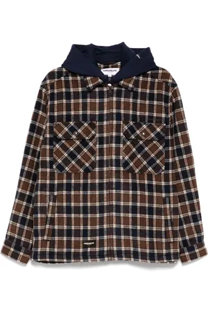 Chocoolate Karierte Kapuzenjacke