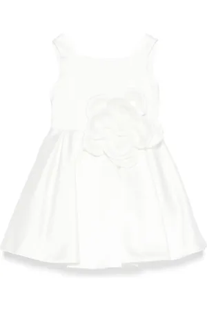 COLORICHIARI Kleid mit Blumenapplikation