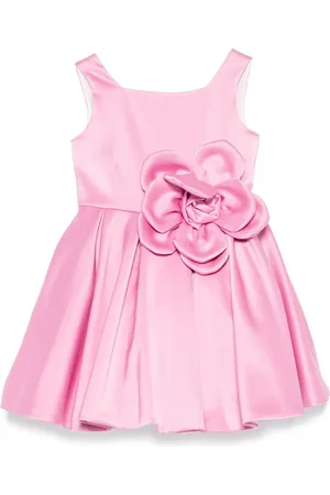 COLORICHIARI Kleid mit Blumenapplikation