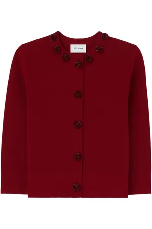 ST. JOHN Cardigan mit Kristallverzierung