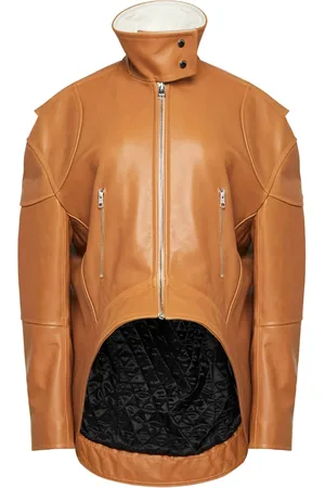 J.W.Anderson Lederjacke mit abgerundetem Saum