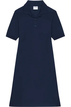 Courrèges Midikleid mit Poloshirtkragen