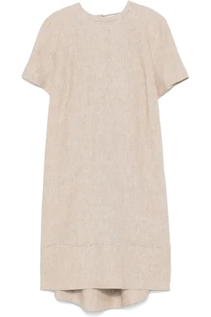 PESERICO SIGN Midikleid mit Slub-Struktur