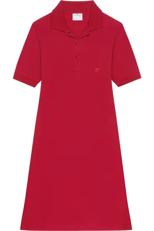 Courrèges Midikleid mit Poloshirtkragen