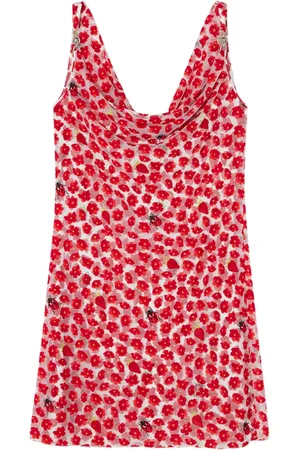 VERSACE Strawberry Garden Devoré-Minikleid
