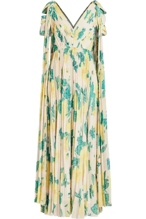HUISHAN ZHANG Maxikleid mit Blatt-Print