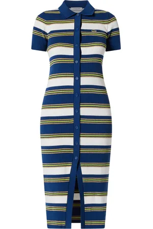 Lacoste Gestricktes Midikleid mit Streifen