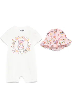 Moschino Strampler mit Teddy-Print