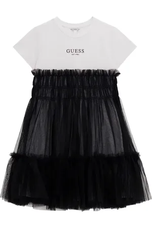 Guess T-Shirtkleid mit Tüll-Overlay