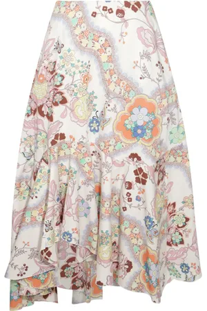 Etro Midirock mit Blumen-Print