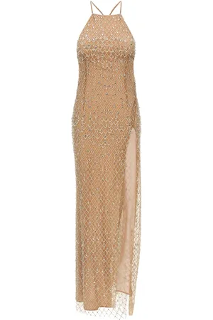 Elisabetta Franchi Maxikleid mit Kristallverzierung