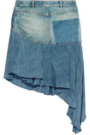 Balmain Asymmetrischer Midirock