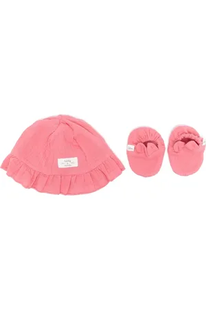 TEDDY & MINOU Set aus gerüschtem Hut und Babyschuhen