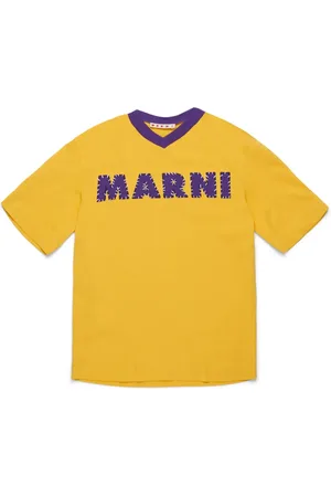 Marni T-Shirt mit Logo-Applikation