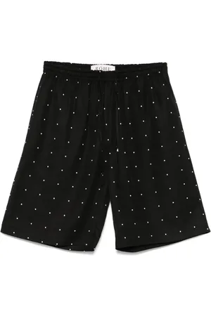 Rohe Shorts mit Polka Dots
