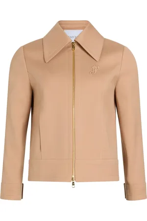 Patou Cropped-Twill-Jacke mit Reißverschluss