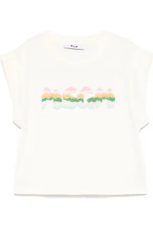 Msgm T-Shirt mit Perlen-Logo