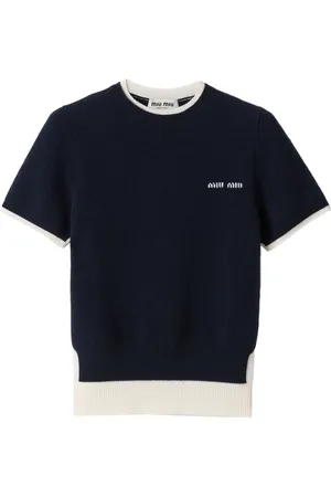 Miu Miu T-Shirt mit rundem Ausschnitt