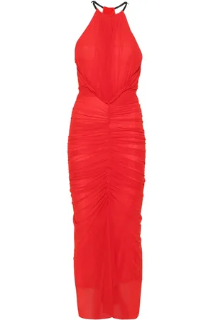 MUGLER Neckholder-Kleid mit Raffungen