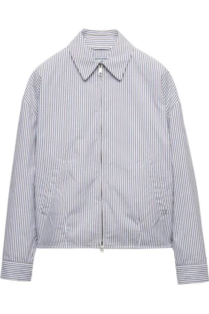 Prada Gestreifte Popeline-Blousonjacke