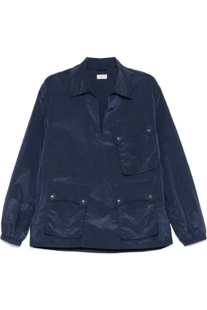 Fursac Windbreaker mit Knitteroptik
