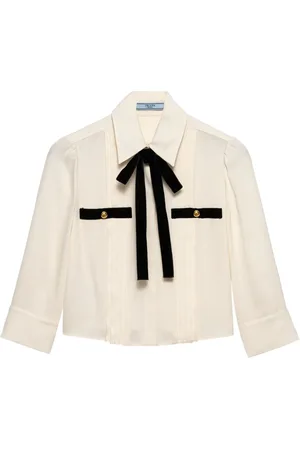 Prada Sablé-Bluse mit Falten