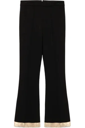 Cynthia Rowley Ausgestellte Hose mit goldfarbenem Saum