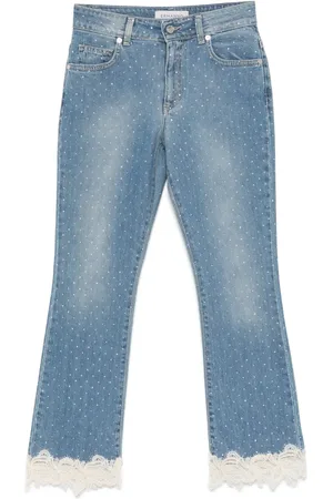 Ermanno Firenze Strassverzierte Jeans