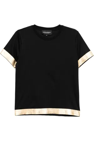 Cynthia Rowley T-Shirt mit Foliensaum