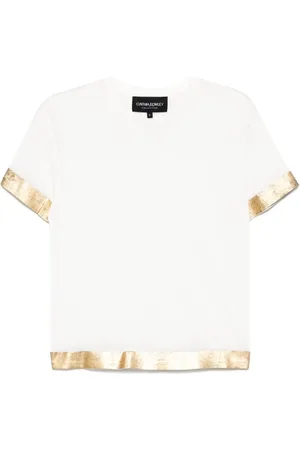 Cynthia Rowley T-Shirt mit Foliensaum