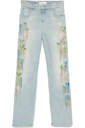BLUMARINE Jeans mit Perlenquasten