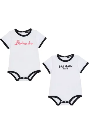 Balmain Strampler-Set mit Logo-Print