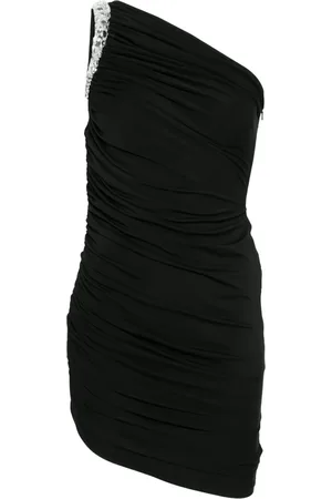 DAVID KOMA Drapiertes Minikleid mit Kristallen
