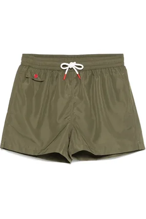 Kiton Badeshorts mit Logo-Stickerei