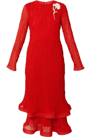 Erdem Midikleid mit langen Ärmeln