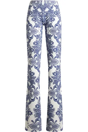 Etro Strickhose mit Spitzenmotiv