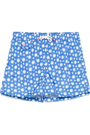 Kiton Badeshorts mit Wirbel-Print