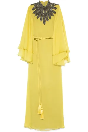 JEAN-LOUIS SABAJI Verziertes Maxikleid