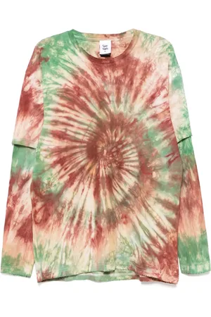 Stain Shade T-Shirt mit Batik-Print