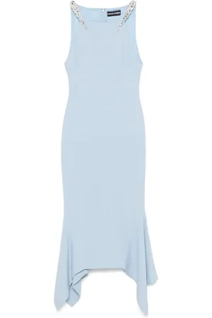 DAVID KOMA Midikleid mit Kristallen