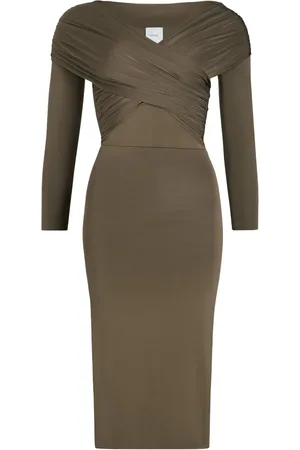 Patou Gewickeltes Jersey-Midikleid