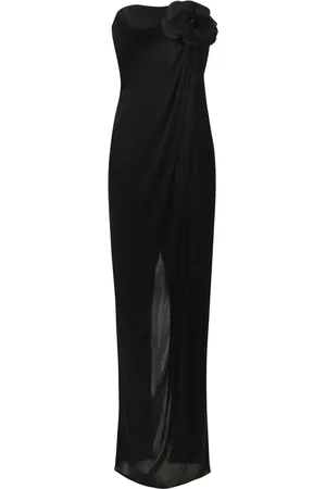 Elisabetta Franchi Jersey-Abendkleid mit Blumenapplikation