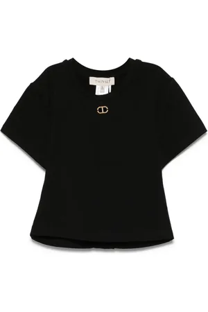 Twin-Set T-Shirt mit ovalem T-Schild