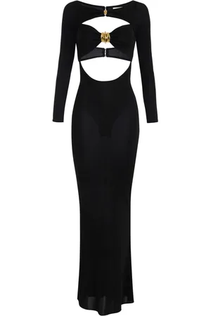 Elisabetta Franchi Jersey-Abendkleid mit Schmuckdetail