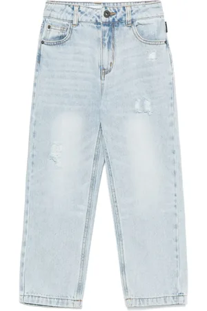 Moschino Distressed-Jeans mit Teddy